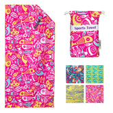 4Monster microfiber beach towel sand-free design keeps sand off while you relax on the beach.