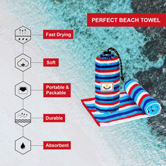 4Monster sand-free beach towel on sand surface demonstrates easy cleanup after beach play.