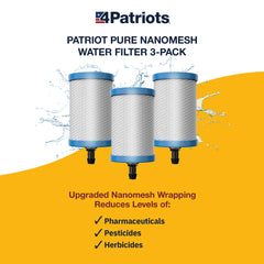 4Patriots Patriot Pure Nanomesh gravity filter demonstrates off-grid reliability.
