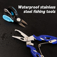 Precision fish hook pliers with split-ring tip design for easy removal