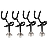 4-piece set of Sure Grip steel boat rod holders with 20-degree angle, front view