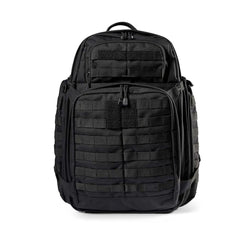 5.11 RUSH 72 backpack front view highlighting rugged 55L capacity for gear and laptop storage