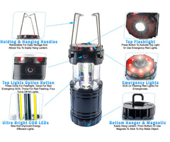 5 STAR SUPER DEALS Lantern with magnetic base for hands-free lighting on metal surfaces