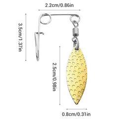 Close-up of reflective spinner blade surface