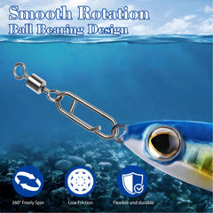 Swivels in size 2# (38lb) for versatile use