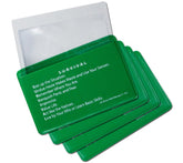5col Survival Supply Fresnel lens 4x magnifier for on-the-go reading clarity