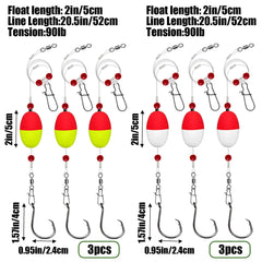 Close-up of Pompano rig setup for surf fishing