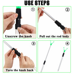Close-up of aluminium alloy rod body with ABS plastic components