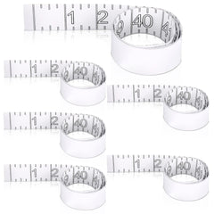 Six piece adhesive fish ruler decals for boats