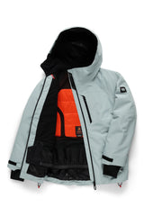 686 Women's GLCR Hydra Insulated Jacket Dusty Marine side pocket detail for on-the-go storage