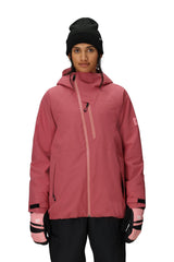 686 GLCR Hydra insulated jacket front view in Rosewood offering versatile warmth