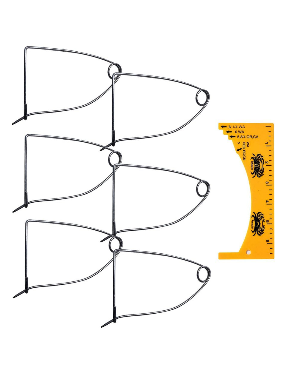 6PCS Stainless Steel Bait Pin Combo 4.5in Silver for Crab Traps - close-up