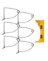 6PCS Stainless Steel Bait Pin Combo 4.5in Silver for Crab Traps - close-up