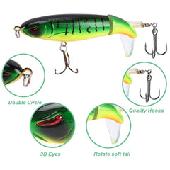 Green rotating-tail bass topwater lure from the Whopper kit