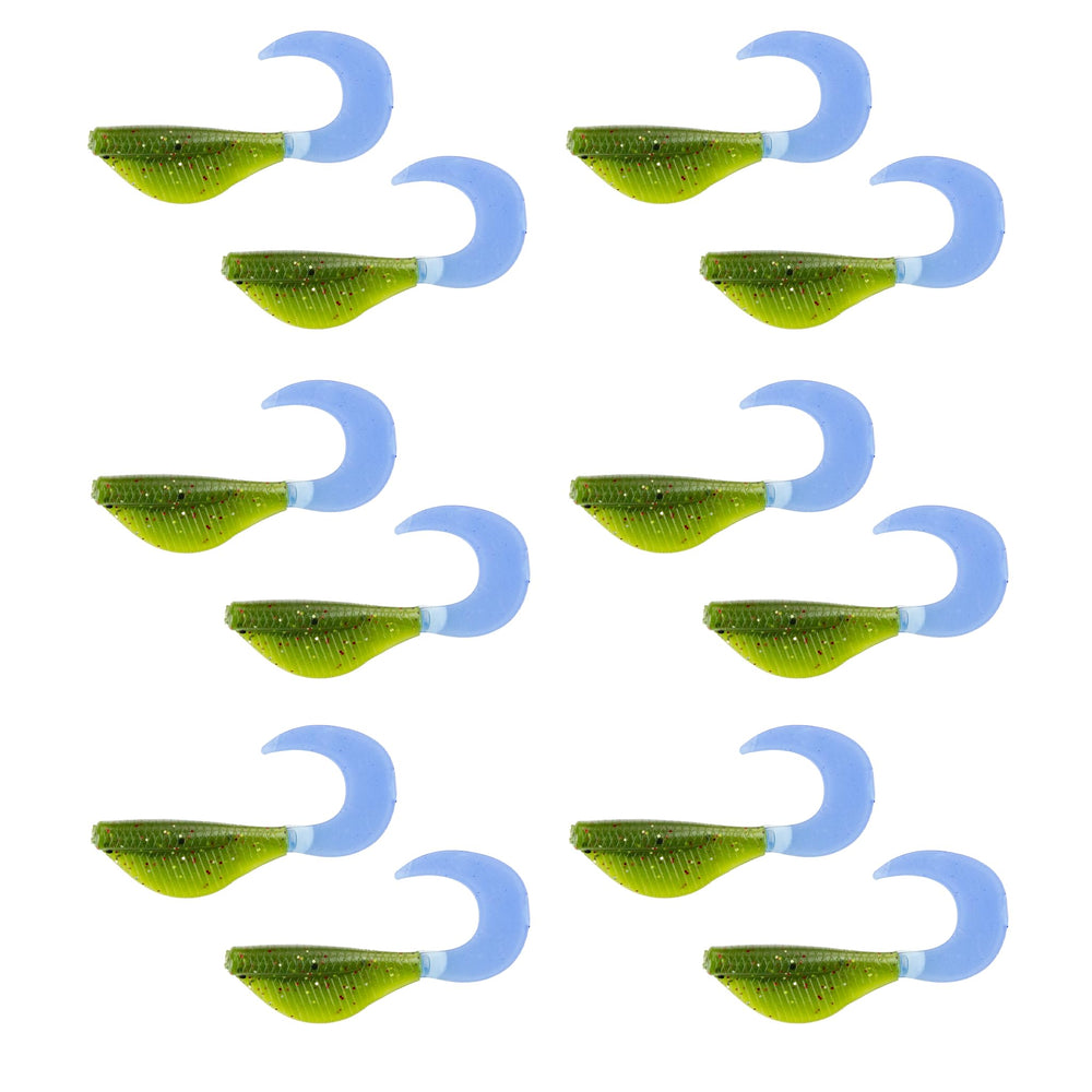 6th Sense Curly Clobber bait body profile mimics bluegill forage for panfish