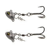 6th Sense Treble Harness Head 2pk with swivel reduces leverage during fights.