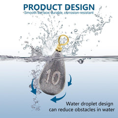7g teardrop sinker for depth control