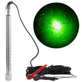 80W underwater fishing light glowing green underwater