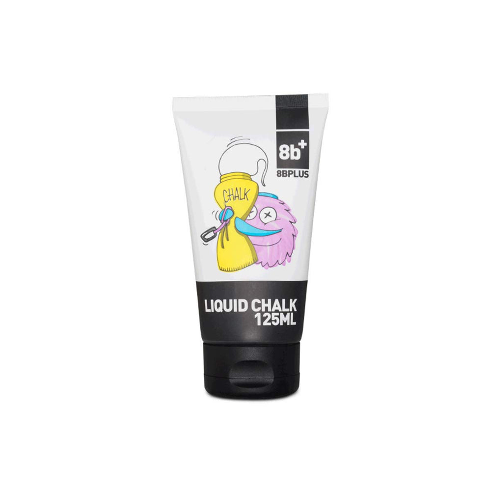 8BPLUS liquid chalk 125ml tube for dust-free grip during climbs.