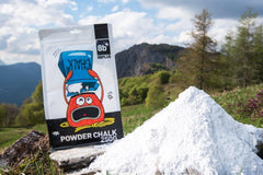 Chalkbag ready with 8BPLUS powder chalk for climbs and sessions.