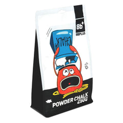 8BPLUS chalk on hands showing quick-drying feel for dry hands.