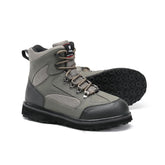 8 Fans wading boots with anti-slip rubble sole demonstrate secure footing on wet river rocks