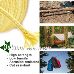 9KM DWLIFE Kevlar cord ridge line supporting hammocks and tarps
