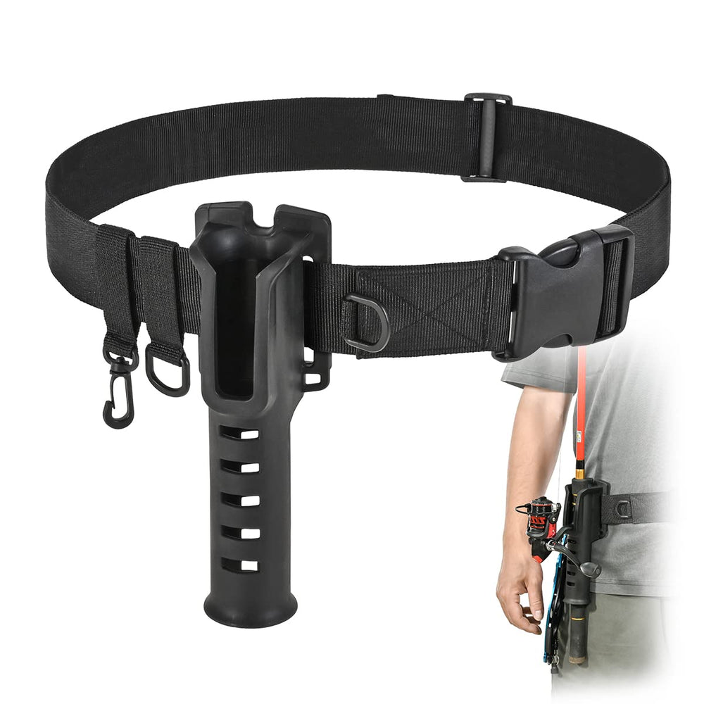 CODEK adjustable fishing rod holder front view in Black/Khaki/Green