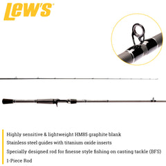 Lew's Full Contact reel seat secures the reel for balanced, steady casts.
