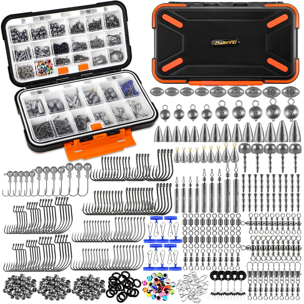 PLUSINNO fishing tackle box closed with lid