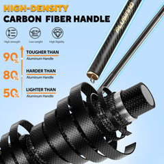 Telescoping landing net extended to 6.56 feet