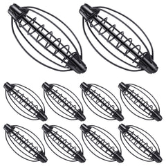 PercyEffie 10 Pcs Carp Bait Holders in black iron, 25g each
