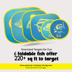 Six foldable fish and game components