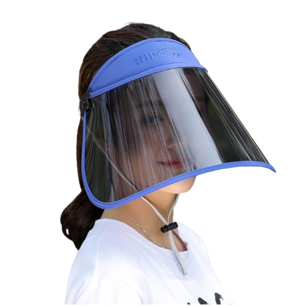Front view of WITHMOONS UV protection visor hat blue TPHQ95537Blue