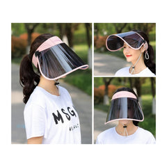 Rear view highlighting full-face shield design