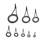 YGDH001 8pcs fishing rod guides set laid out