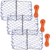 A1FISHER 3-pack rectangular crab trap setup on dock