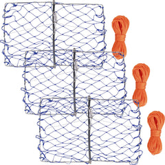 A1FISHER 3-pack rectangular crab trap setup on dock