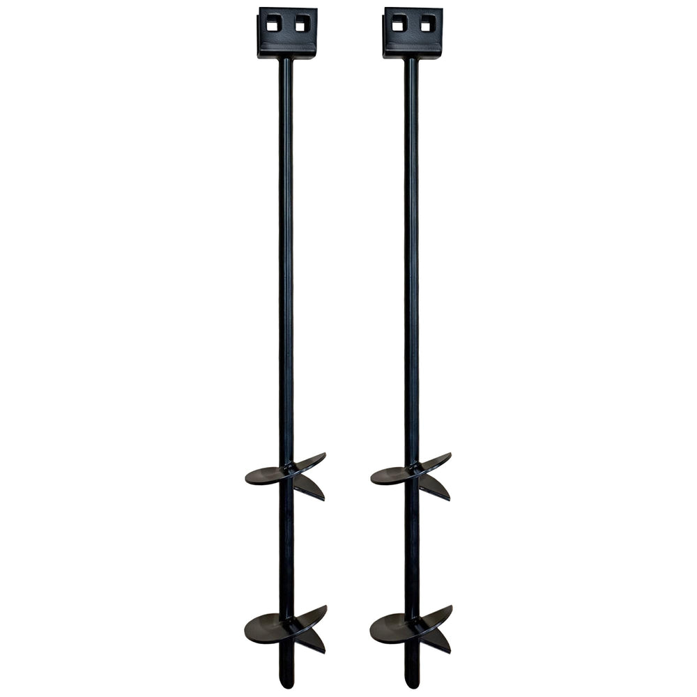A.A 3/4in-30in double-disk anchor front view for stable RV setups.