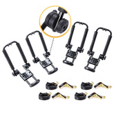 AA-Racks folding J-bar rack on roof ready for kayak transport