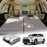 AAGJJ Grand Highlander trunk bed setup demonstrates easy car camping sleep space.