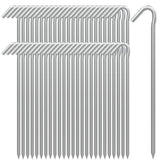 AAGUT tent stakes 9-inch length with galvanized finish for secure anchoring on hard ground.