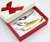 Aartedesign Fishing Gift Box with two personalized lures; ideal for Pike, Bass, and Perch.