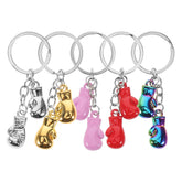 Abaodam 5pcs boxing gloves keychain set for bags and keys, durable zinc alloy.