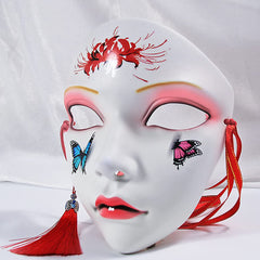 Abaodam Full Face Masquerade Mask side view, lightweight design for all-night events.