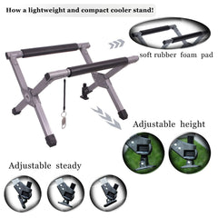 Ablazer multiuse camping station fits coolers tool boxes luggage and gear for outdoor versatility.