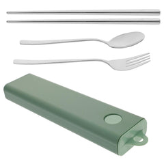 ABOOFAN utensils case closed shows compact travel kit for outdoor adventures.