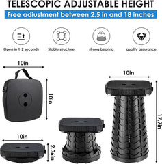 Aboutool collapsible-stool compact-fold highlights easy storage and portability.