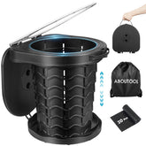 Aboutool portable toilet with adjustable height for customized comfort on outdoor trips.