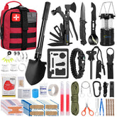 Abpir 170pcs survival kit backpack layout for quick access in outdoor emergencies